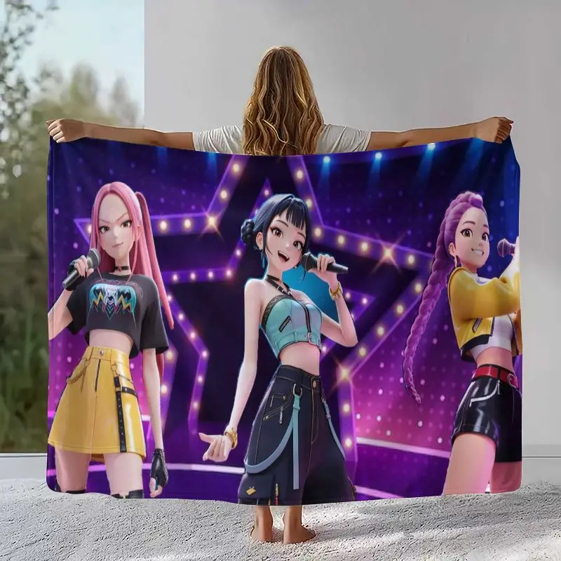 D-Derpy Tiger KPop Group Cartoon  Soft Flannel Throw Blanket,Cozy Warm Blanket for Bed,Sofa,Living Room,Picnic,Picnic,Home Decor
