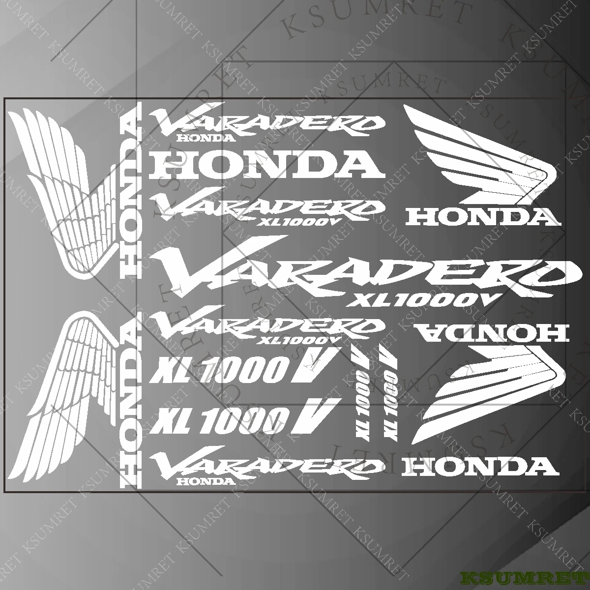 

For Honda Varadero XL1000V Motorcycle Stickers Helmet Logo Tank Exhaust Accessories Waterproof