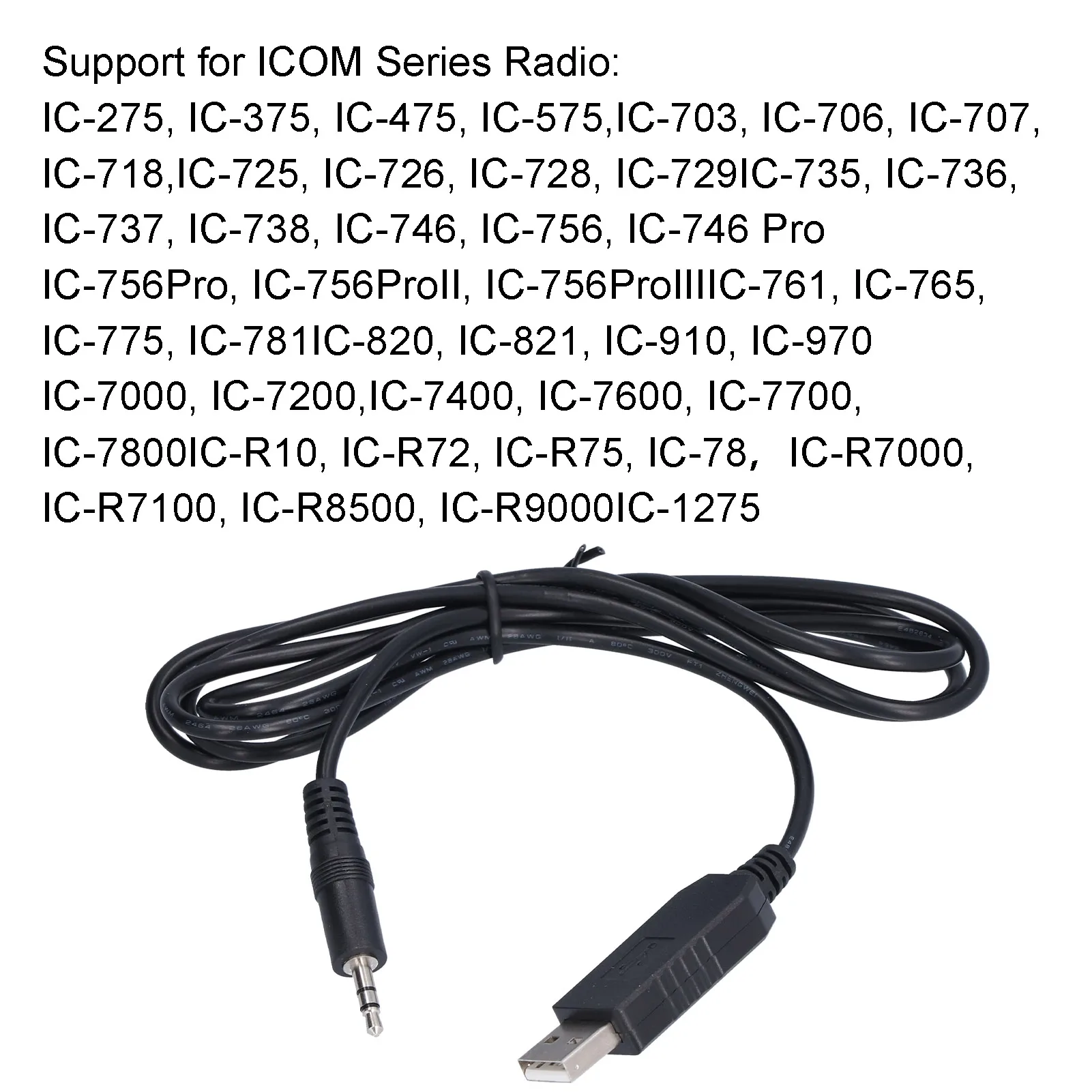 

CI‑V Cable USB for ICOM Series Shortwave Radio Signal Data Synchronization Wire Component