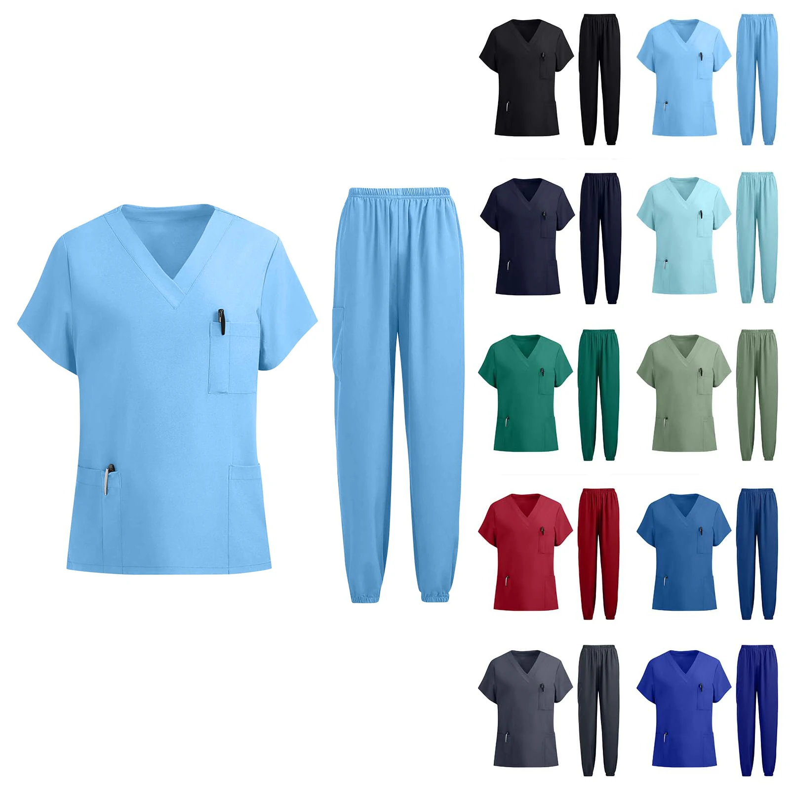 Hospital Accessories Clinical Tops Pants Work Clothes Set Works Nurses Uniform Clinical Scrubs Set