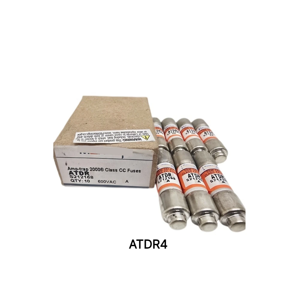 ATDR4 Class CC Time-Delay Current Limiting Cartridge Fuse 4A 600VAC Motor PLC Circuit Protection 【10-Pack】 OEM