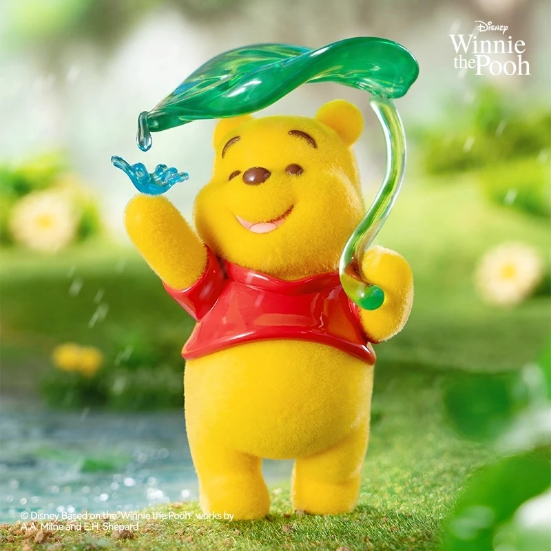 Caja ciega de Winnie de Disney The Pooh Happy Moments, figura coleccionable de dibujos animados, Idea de regalo de cumpleaños, decoración de escritorio, regalo de dibujos animados