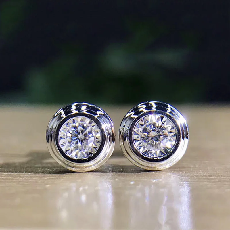 CAOSHI Einfache glänzende ovale CZ-Ohrringe für Damen, anmutige Dame, vielseitige Accessoires, klassische Eleganz, Damenschmuck