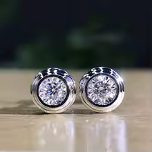 Cubic Zirconia Stud Earrings Oval CZ Crystal Classic Jewelry for Women - E1284