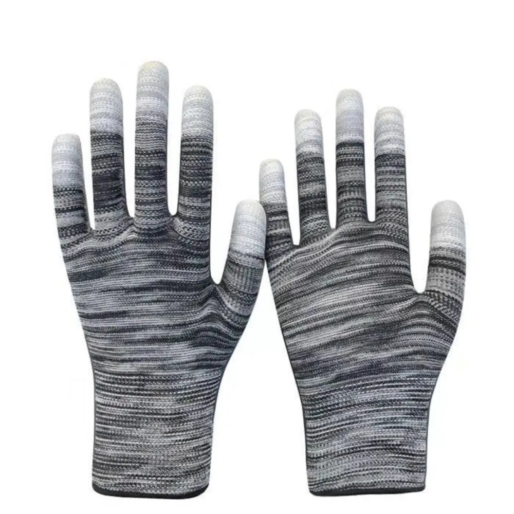 6pairs Coated Finger Anti-Static Gloves Antiskid Dust-Free ESD Safety Gloves Electronic Working Protection Gloves Phone Repair