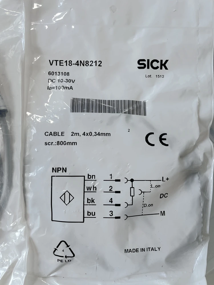 2025 Germany Schike SICK Diffuse Reflection Photoelectric Switch VTE18-4N8212 Item Number 6013108