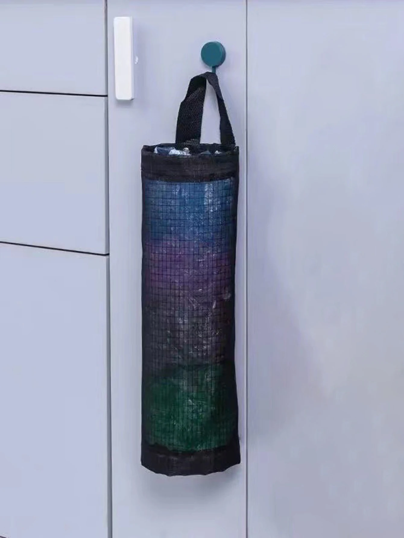 1-teilige Aufbewahrungstasche zum Aufhängen an der Wand, Plastiktüte, Schuhüberzug, Müllsack-Aufbewahrungstasche, geeignet für die Küche, hinter der Tür