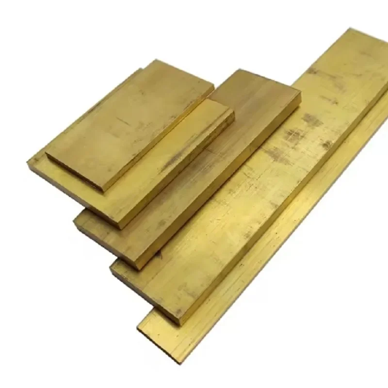 Plaque en laiton H59, longueur 100 300 500mm, bande plate solide, plaque de barre métallique en cuivre pur, épaisseur du matériau 2 ~ 20mm, 1 pièce
