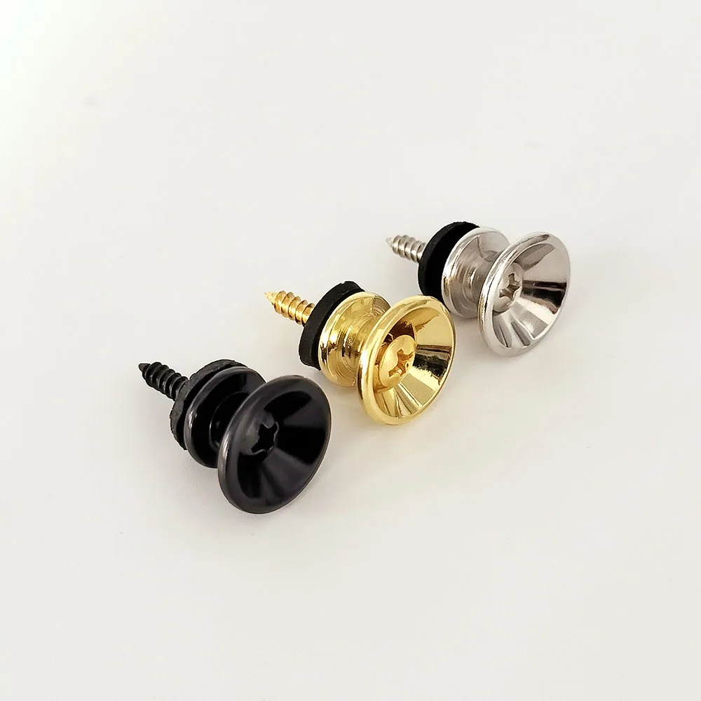 2set Guitar Strap Lock Locking Pegs Pin Metal End Strap Button for Acoustic Classical Electric Bass Guitar Ukulele Guitarra Part