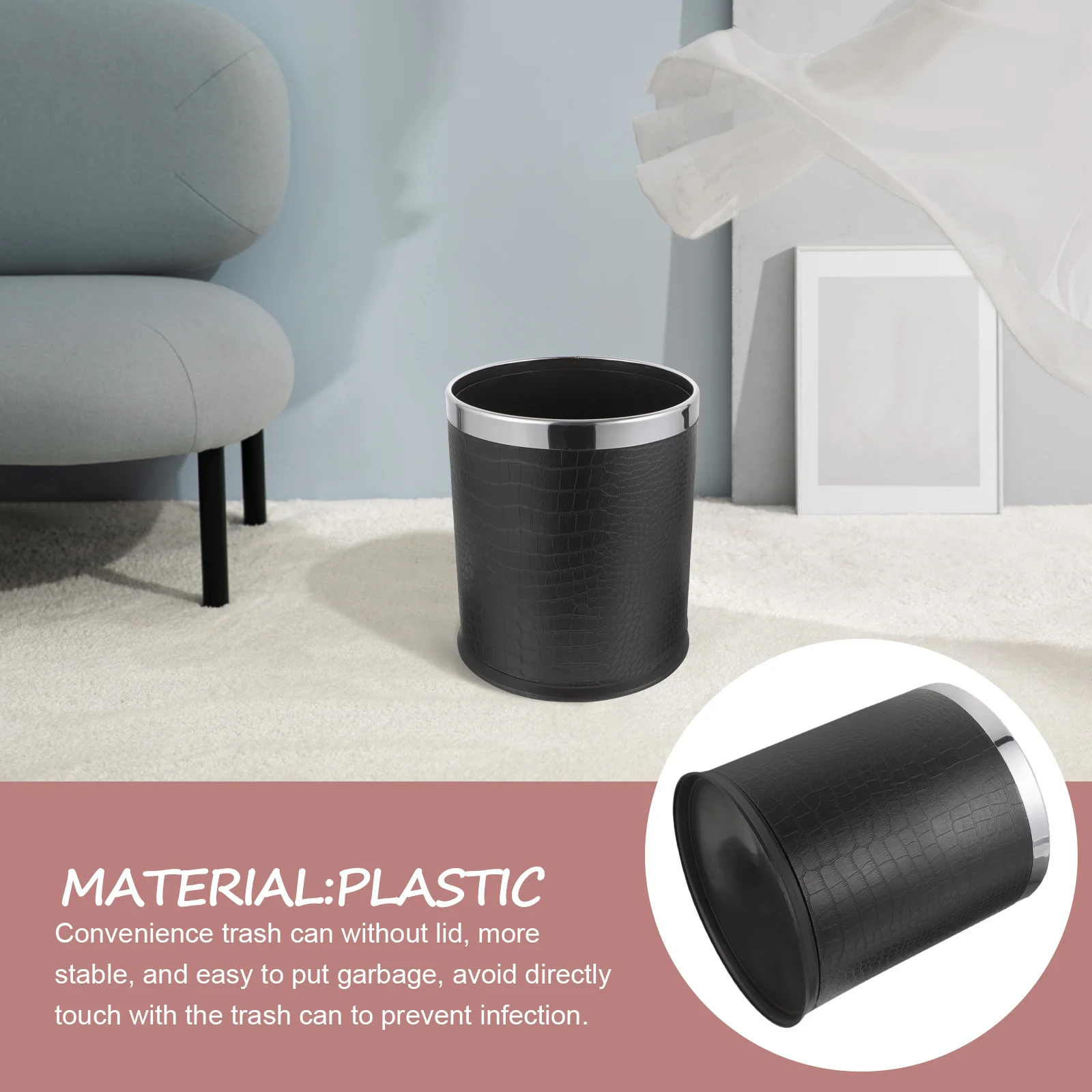 

Vintage Trash Bin Compact Size Recycling Solutions for Home Office No Lid Easy to Use Waste Paper Bucket Garbage Can