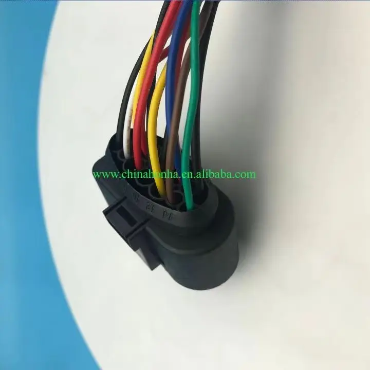 freeshipping 1pcs 14pin 1.5mm 3.5mm xenon headlights plug 1J0973737 waterproof lamp-socket connector 1J0 973 737