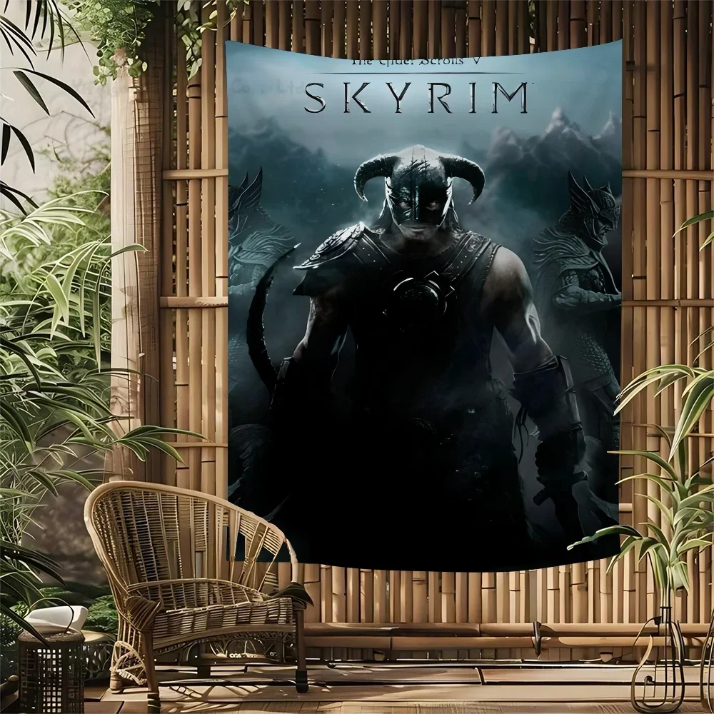 V Skyrim Hanging Bohemian Tapestry Hanging Tarot Hippie Wall Rugs Dorm Japanese Tapestry