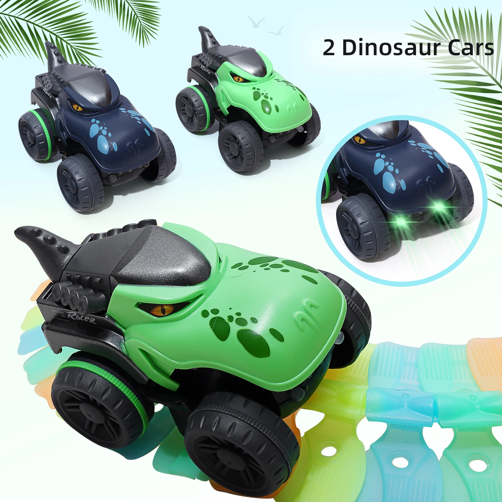 178個の恐竜シーン発光トラックカー