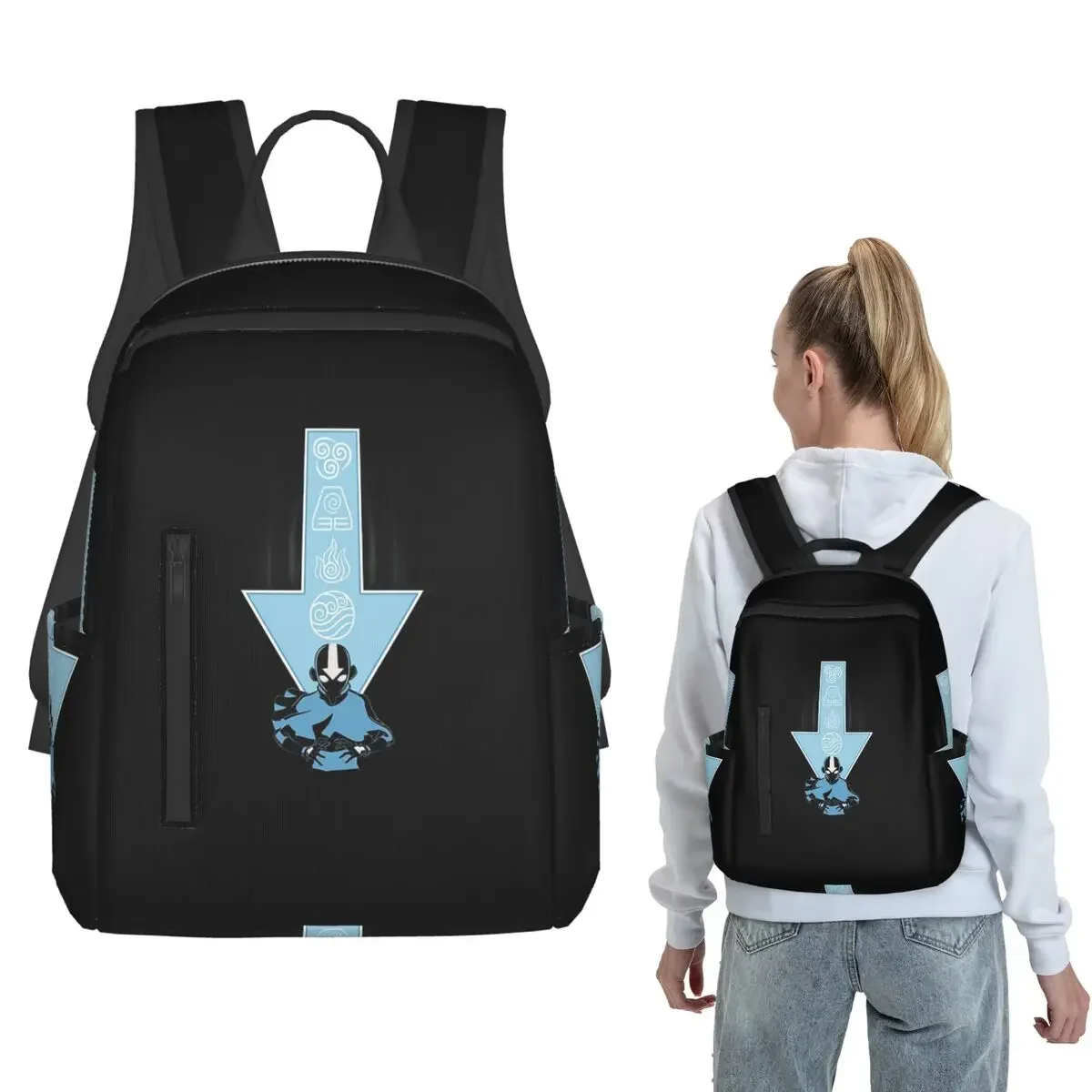 Avatar Aang Arrow Backpack Large Capacity Kids BookBag School Bag Shoulder Bags for Men Women
