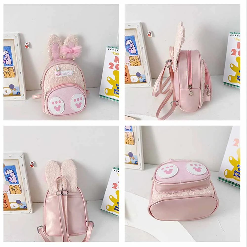 Personalized Name Bow Cartoon Kindergarten Backpack, Custom Embroidered Cute Sequin Outdoor Snack Bag, Christmas, Birthday Gifts