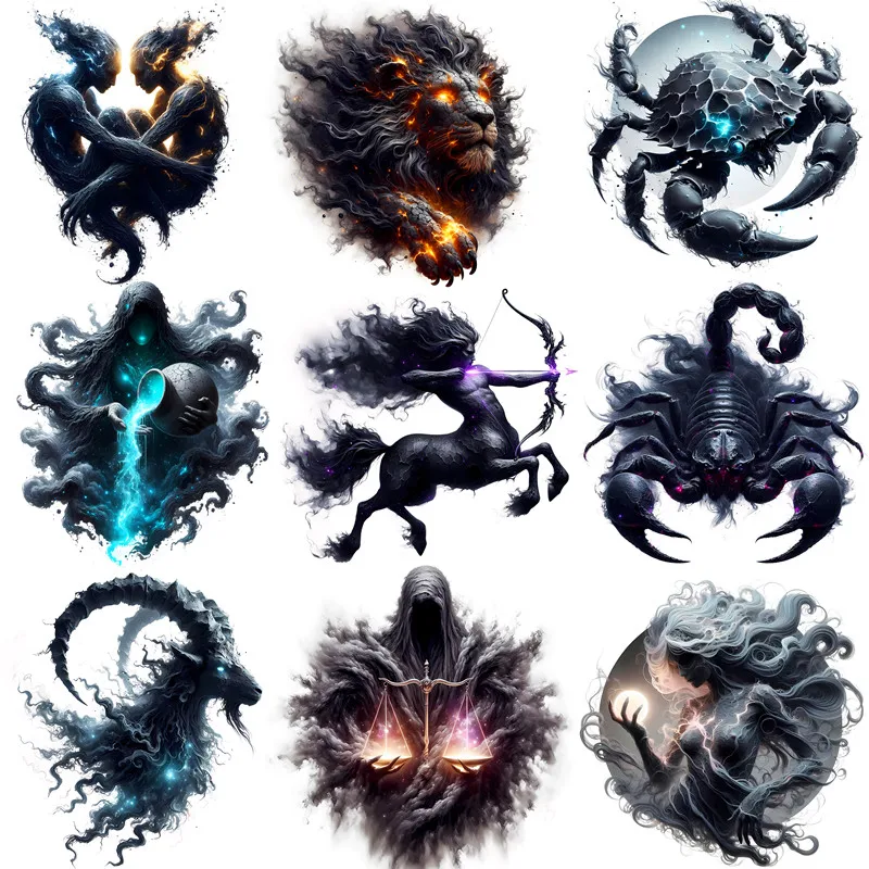 the twelve zodiac signs Stickers Crafts And Scrapbooking stickers kids toys book Decorative sticker DIY Stationery