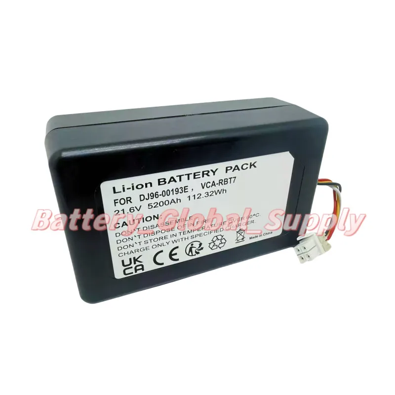 

Аккумулятор для пылесоса DJ96-00193E VCA-RBT7, 21,6 В, 5200 мАч, 1 шт., новый