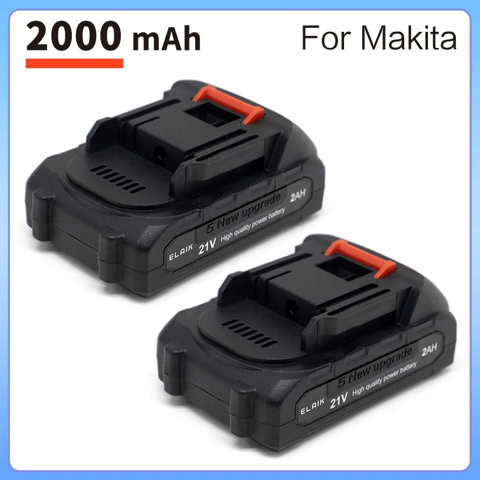 21V 2000mAh Large Capacity Rechargeable Lithium Ion Battery for Makita Cordless Electric Wrench Dirll Screwdriver Power Tool