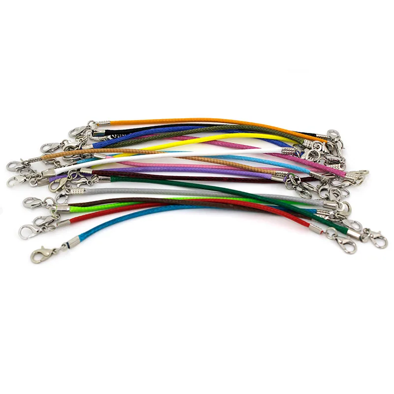 20Pcs Waxed Thread Rope Pendants Clasp 15cm Mini Doll'S Clothes Outfit Accessories Lanyard Lariat Strap Cords Doll Decoration