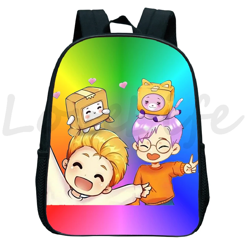 Ransel Anak-anak Gambar 3D Lankybox Tas Buku Kartun Anak Laki-laki Perempuan Tas Sekolah Anime Ransel Balita Hadiah Tahan Air Mochila