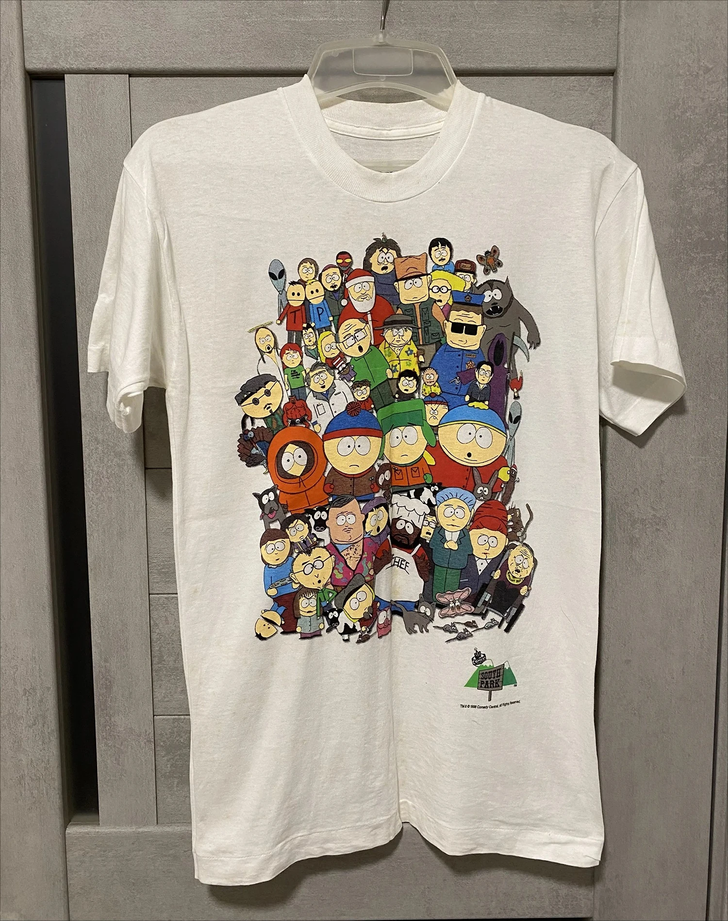 

Cartoon Retro Rare Retro 1998 South Park Printed T-shirt, Pure Cotton Base Layer for Men and Women in Spring and Autumn