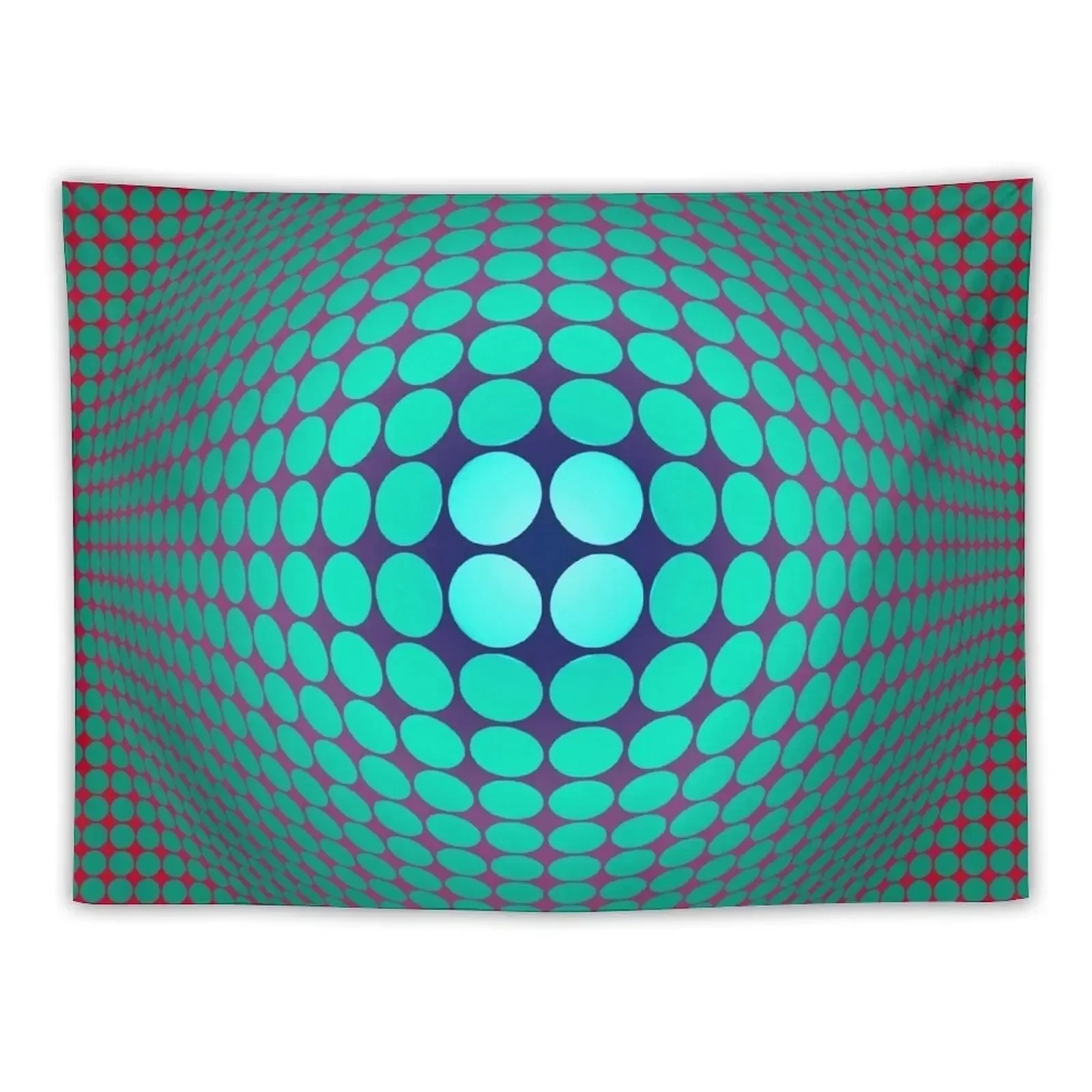 Copy of Victor Vasarely Homage 58 Tapestry Wall Mural Korean Room Decor Tapestry