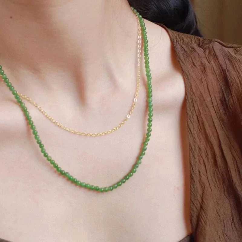 Natural Stone Necklace Natural Chalcedony Agate Necklace Women's Jewelry Necklaces On Offer Woman X701