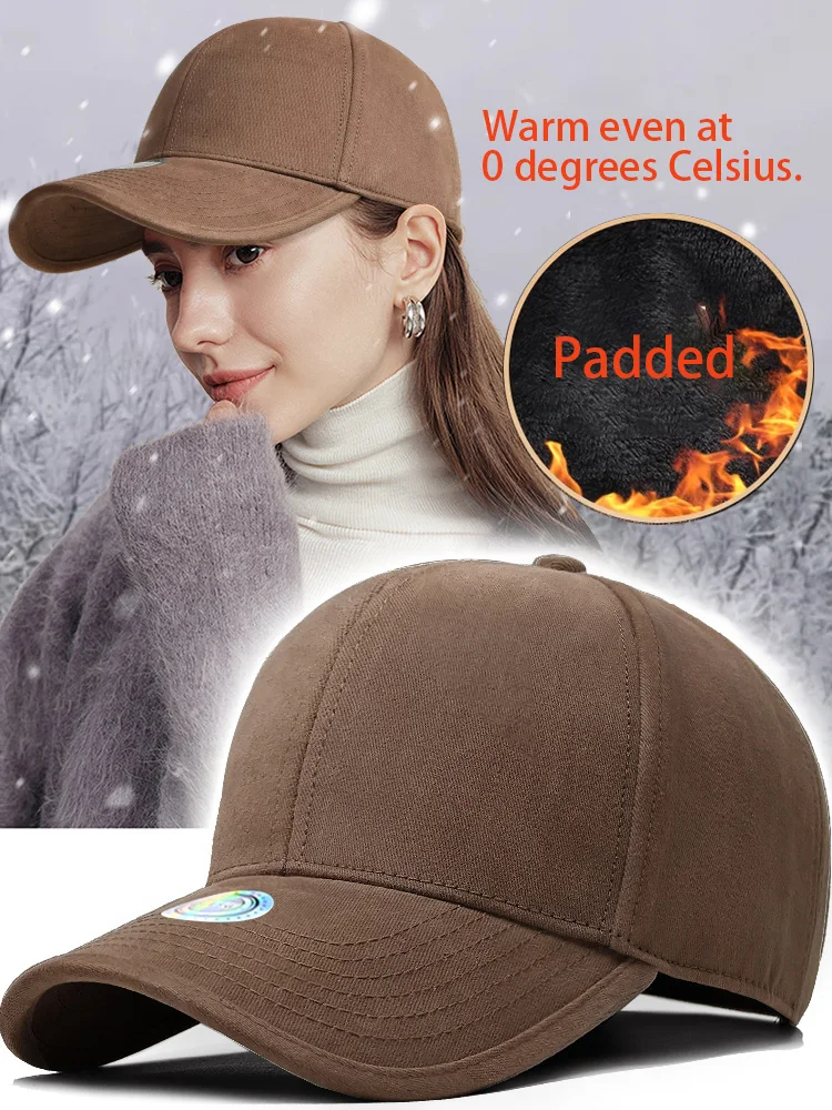 

InInDtor Hat Women 2025 New Baseball Cap Female Wide Brim Outdoor Winter Padded Thickened Mountaineering Ski Hat