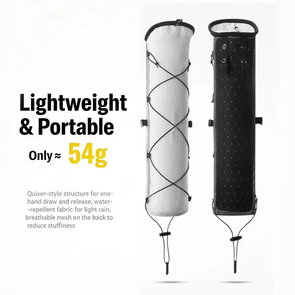Lightweight Hiking Pole Storage Bag Opening Tightening White Black Trekking Poles Bag Portable External Design Sport Backpack