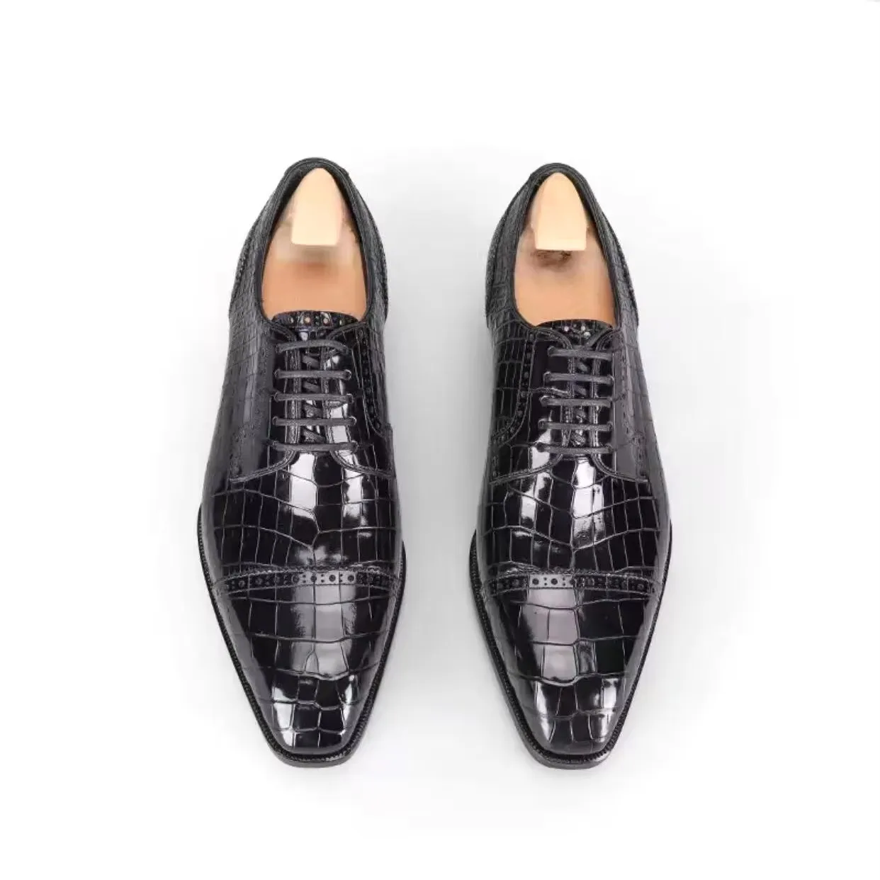 yinshang new men formal shoes male crocodile shoes wedding business office shoes fiddle sole