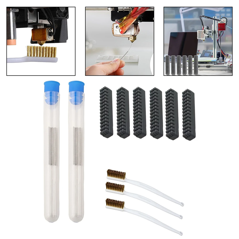 Effective Cleaning Tools Set for 3D Printers Featuring Precision Needles and Silicone Brushes Compatible with For A1 Mini