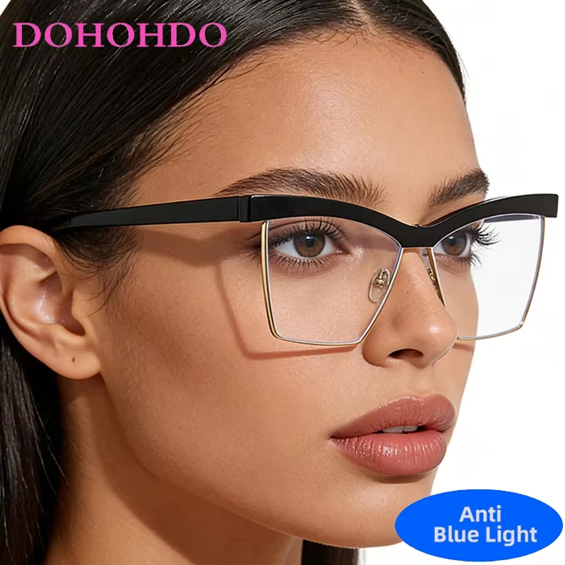 

Luxury Brand Designers Cat Eye Blue Light Blocking Glasses Women Vintage Men Optical Spectacle Protection Computer Eyeglasses