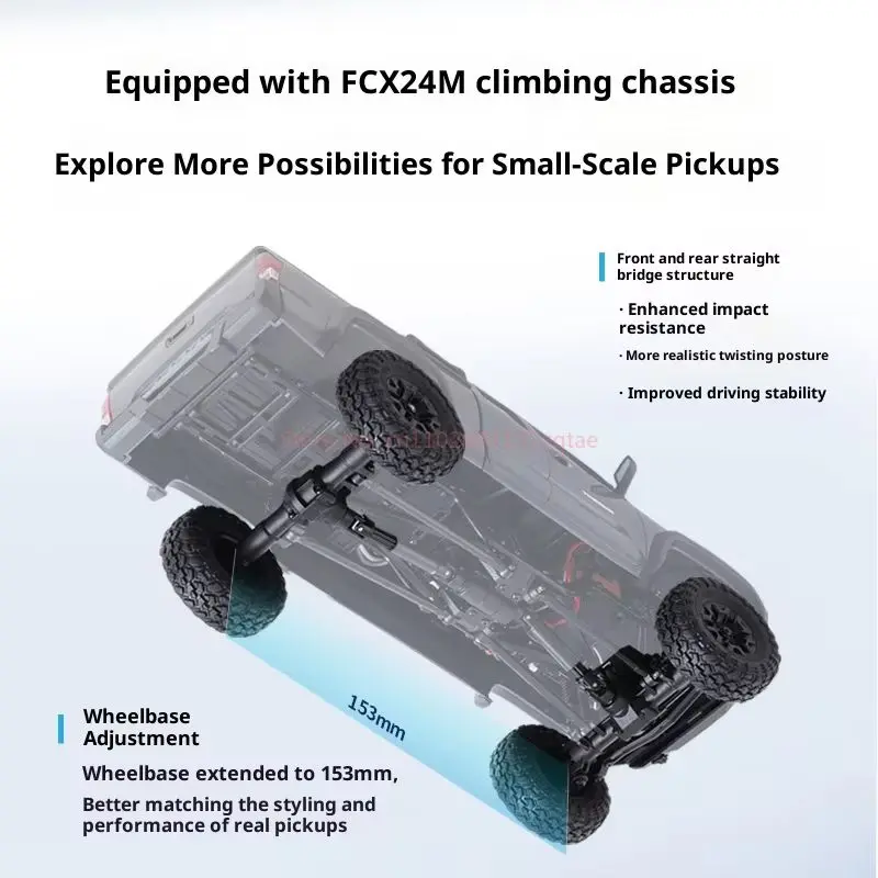 Fms Tacoma geautoriseerde simulatie 1/24 schaal op afstand bestuurbaar terreinwagen Fcx24m vierwielaandrijving op afstand bestuurbare pick-up