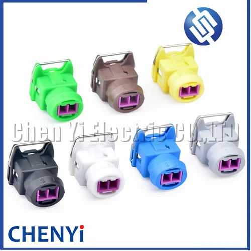 Imagen 2 del producto Conector de inyector de combustible automático de 2 pines enchufe de altavoz de bocina de coche 144473 -5 144473 -6 144473 -7 144473 -8 Para PEUGEOT CITROEN Geely Chang'an