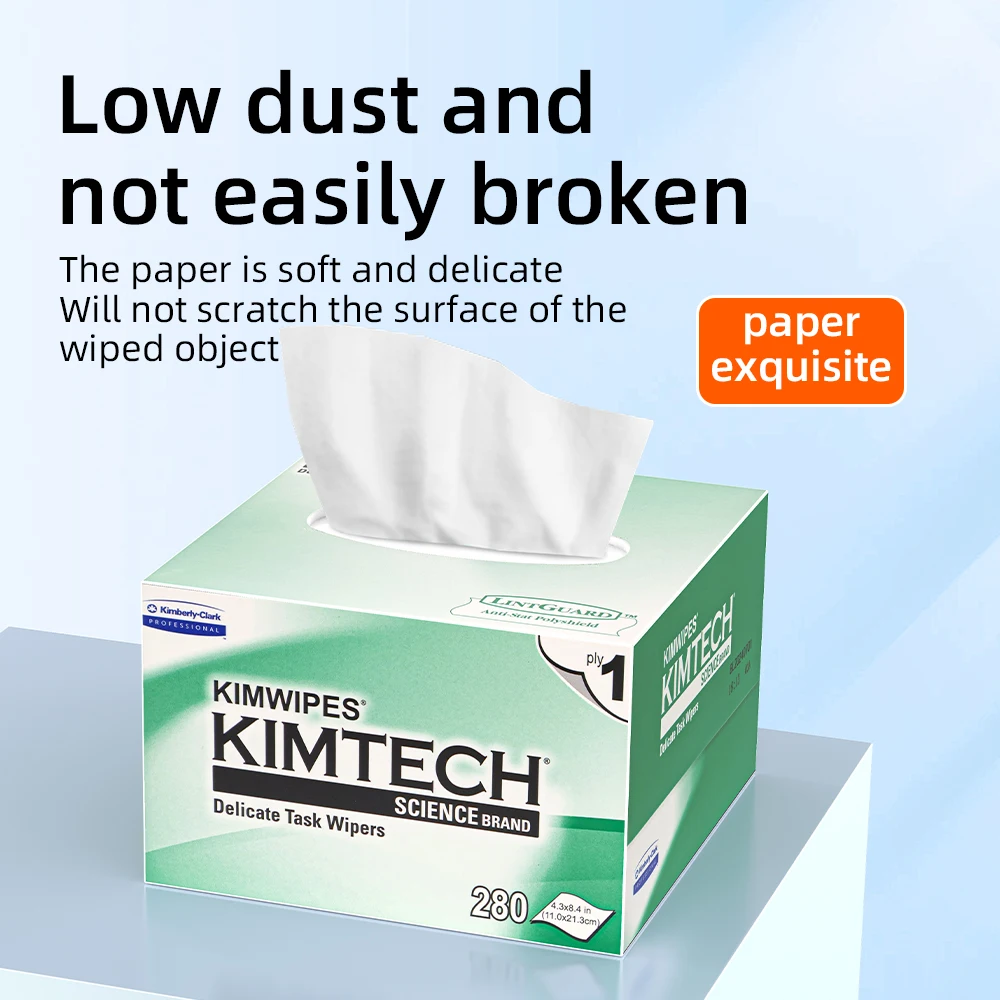 KIMTECH 광섬유 청소 먼지가 없는 종이 광섬유 클리너 다목적용 광섬유 클리닝 와이프 박스