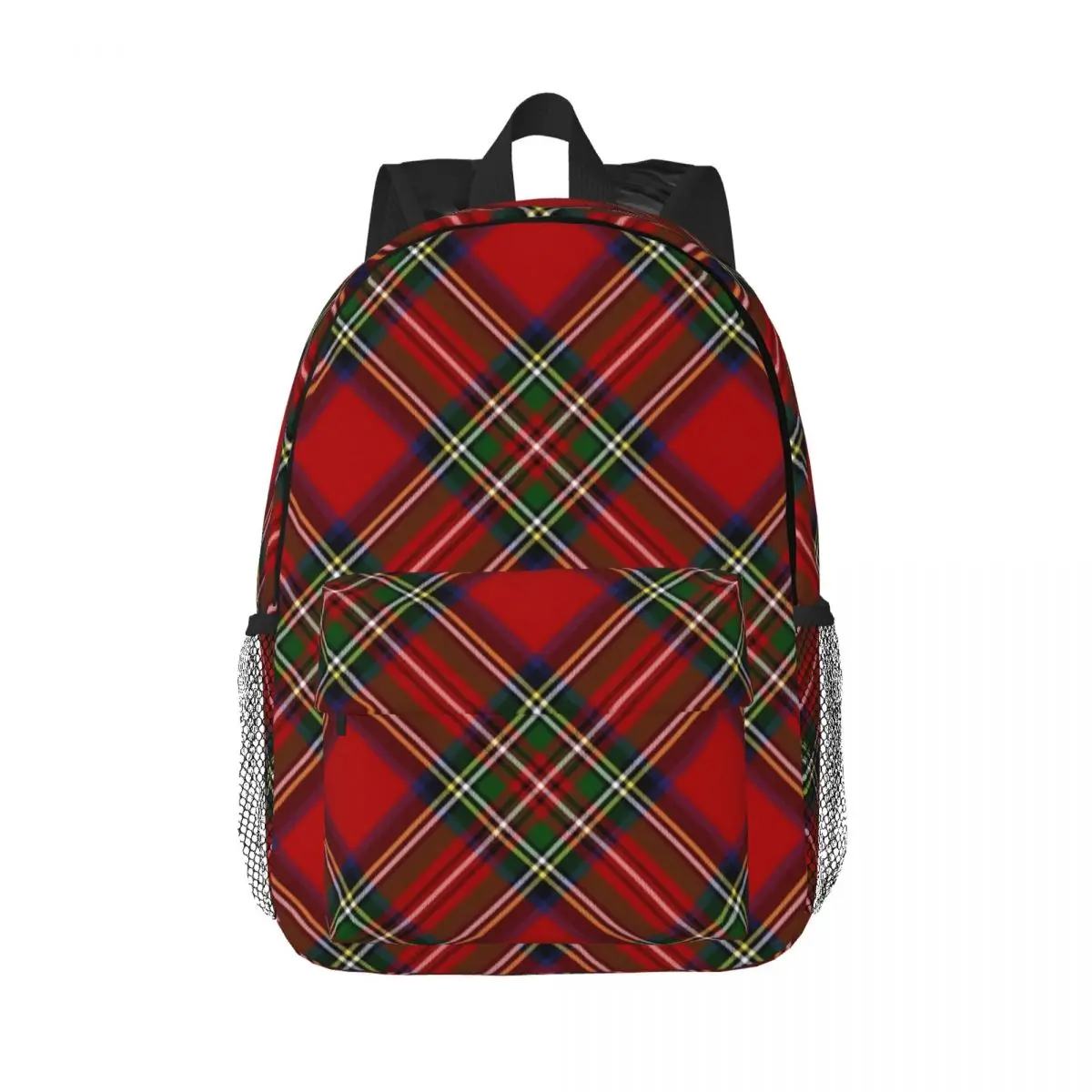 Royal Stewart Tartan Cross Plaid Backpacks Teenager Bookbag Students School Bags Travel Rucksack Shoulder Bag Large Capacity