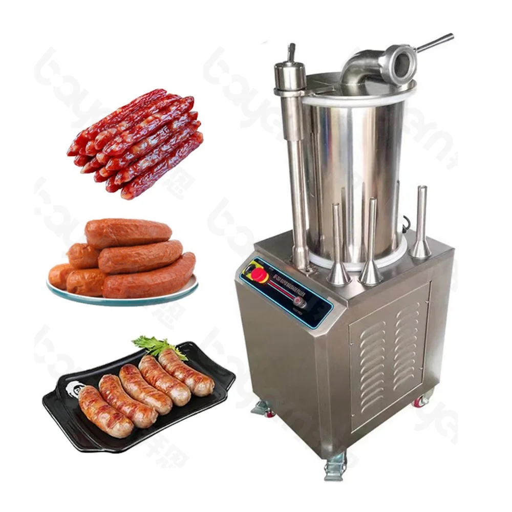 

Commercial Vertical Sausage Stuffer Automatic Sausage Filler Stainless Steel Hydraulic Pressure Electric Sausage Filling Machine