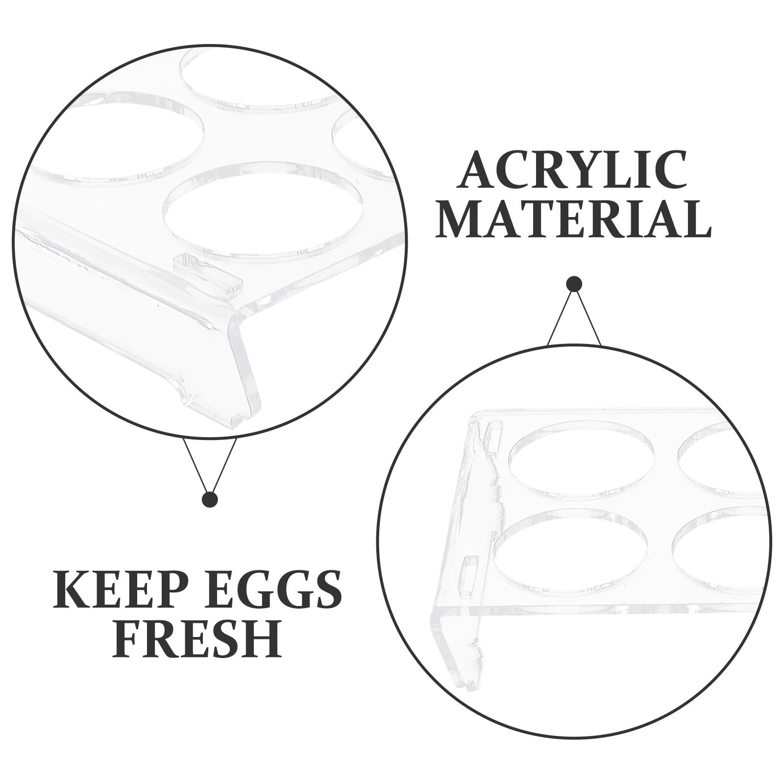 

Egg Storage Box Acrylic Large Capacity Refrigerator Egg Holder Organizer Kitchen Fridge Space Saving Container
