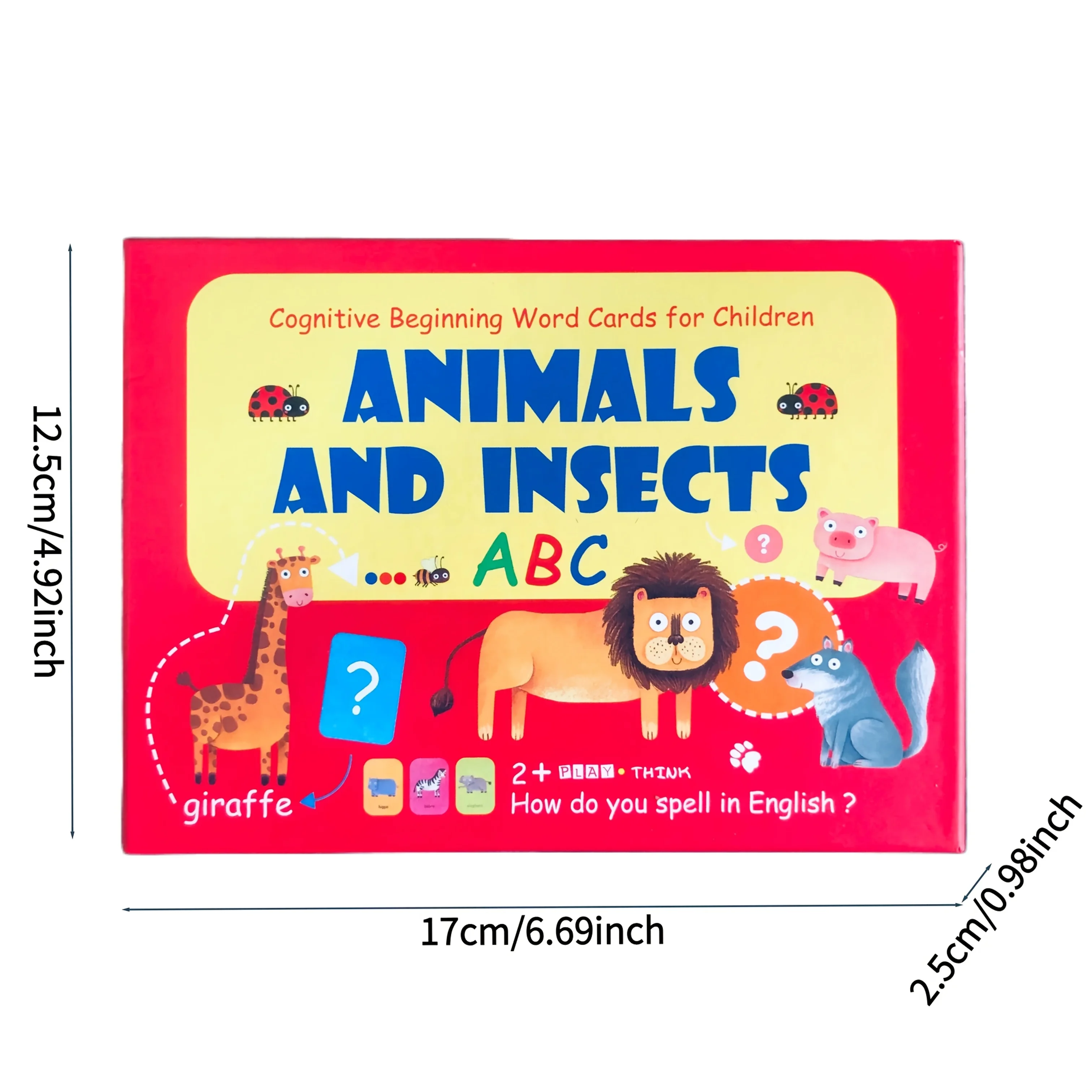 Cognitive bilingual word cards with fun memory tips for learning Chinese and English