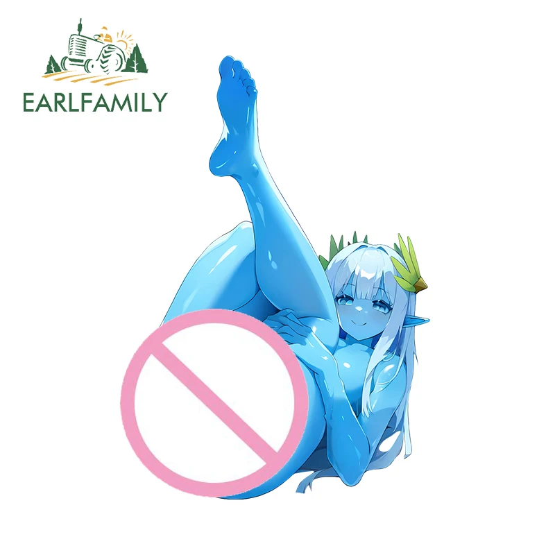 EARLFAMILY العارية أنثى المبارز سيارة ملصق Waifu الوحل فتاة أنيمي الثلاجة ملصق مائي الرسومات سيارة التصميم واقية من الشمس الشارات #4