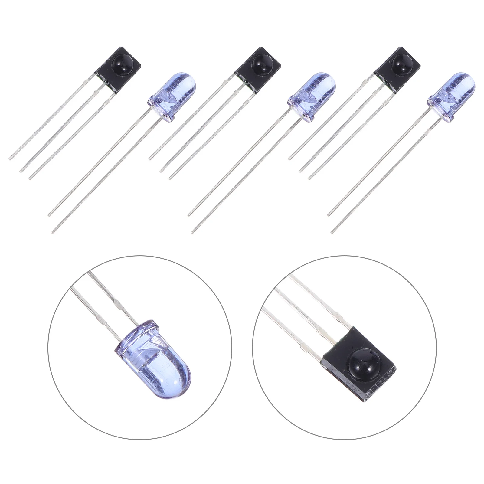 

5 set Infrared Ir Receiver 38Khz 2.7-5.5V 45 Degree 18-20M Hs0038B Tsal6200 Compatible Infrared Diodes Emitter
