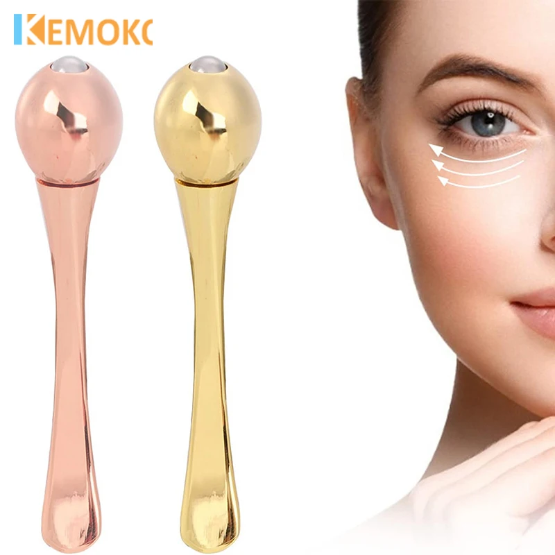 

Eye Roller Massage Stick Eye Cream Applicator Cosmetic Spatula Anti Wrinkle Facial Spoon Gold Alloy Face Thin Beauty Skin Care
