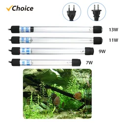 7/9/11/13W UV Light Sterilization Lamp Submersible Ultraviolet Sterilizer Water Disinfection for Aquarium Fish Tank AC220-240V