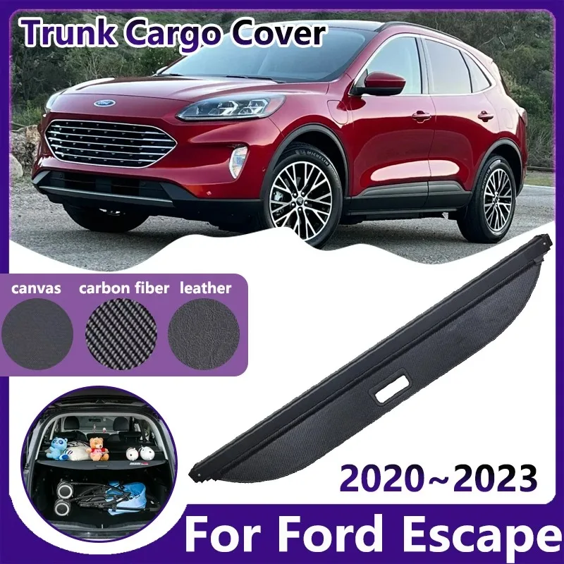 

Car Trunk Curtain for Ford Escape Accessories Kuga 2020~2023 Retractable Rear Boot Tray Cargo Cover Privacy Security Luggage Mat