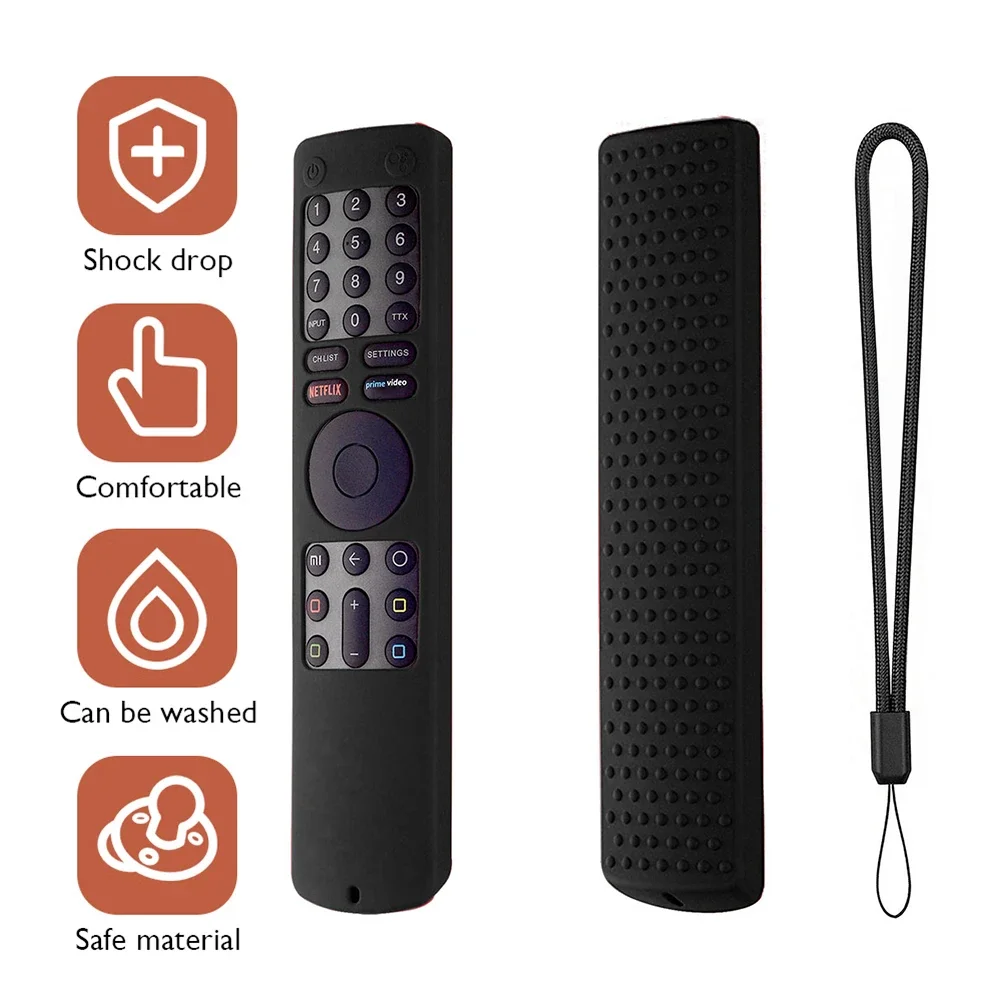 TV Stick Silicone Case with Anti-Lost Lanyard Bluetooth-compatible Remote Controller Protector Cover For Xiaomi 4S XMRM-010 X10