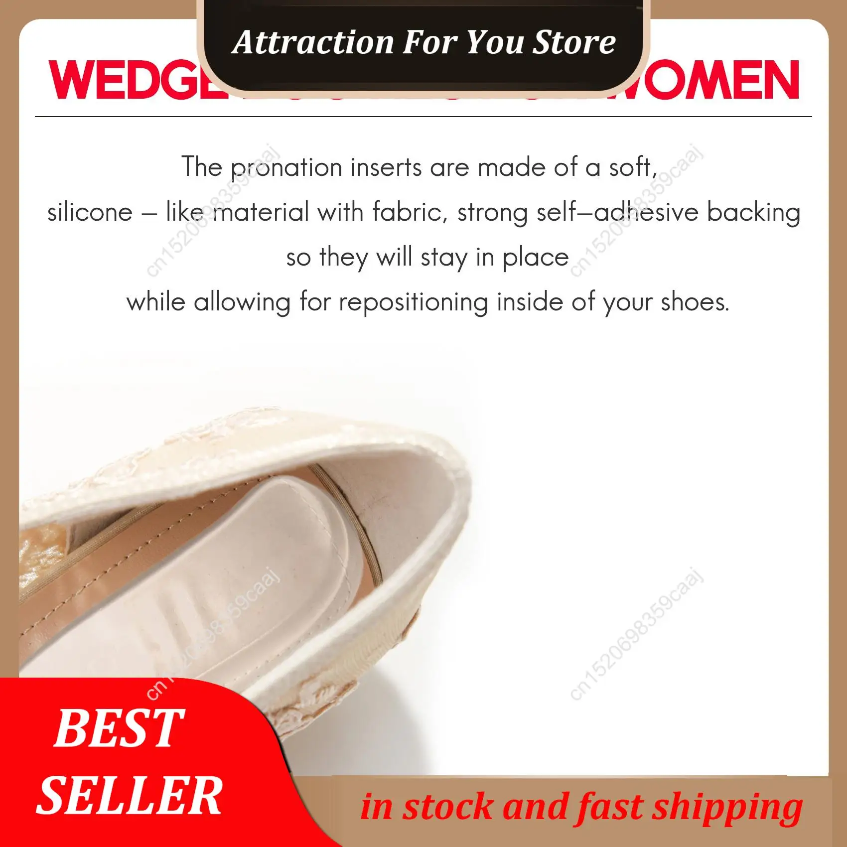 Hot Selling Medial & Lateral Heel Wedge Silicone Insoles For Supination And Pronation, Corrective Adhesive Gel Shoe Inserts For