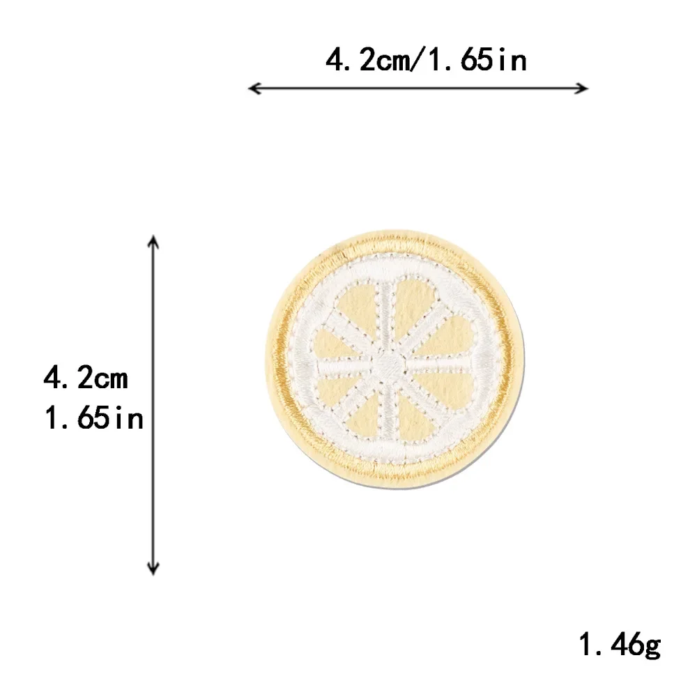 1 Piece Fruits Embroidery Patches Clothing Iron on Logo Cartoon Banana Lemon Orange Badge Wholesale