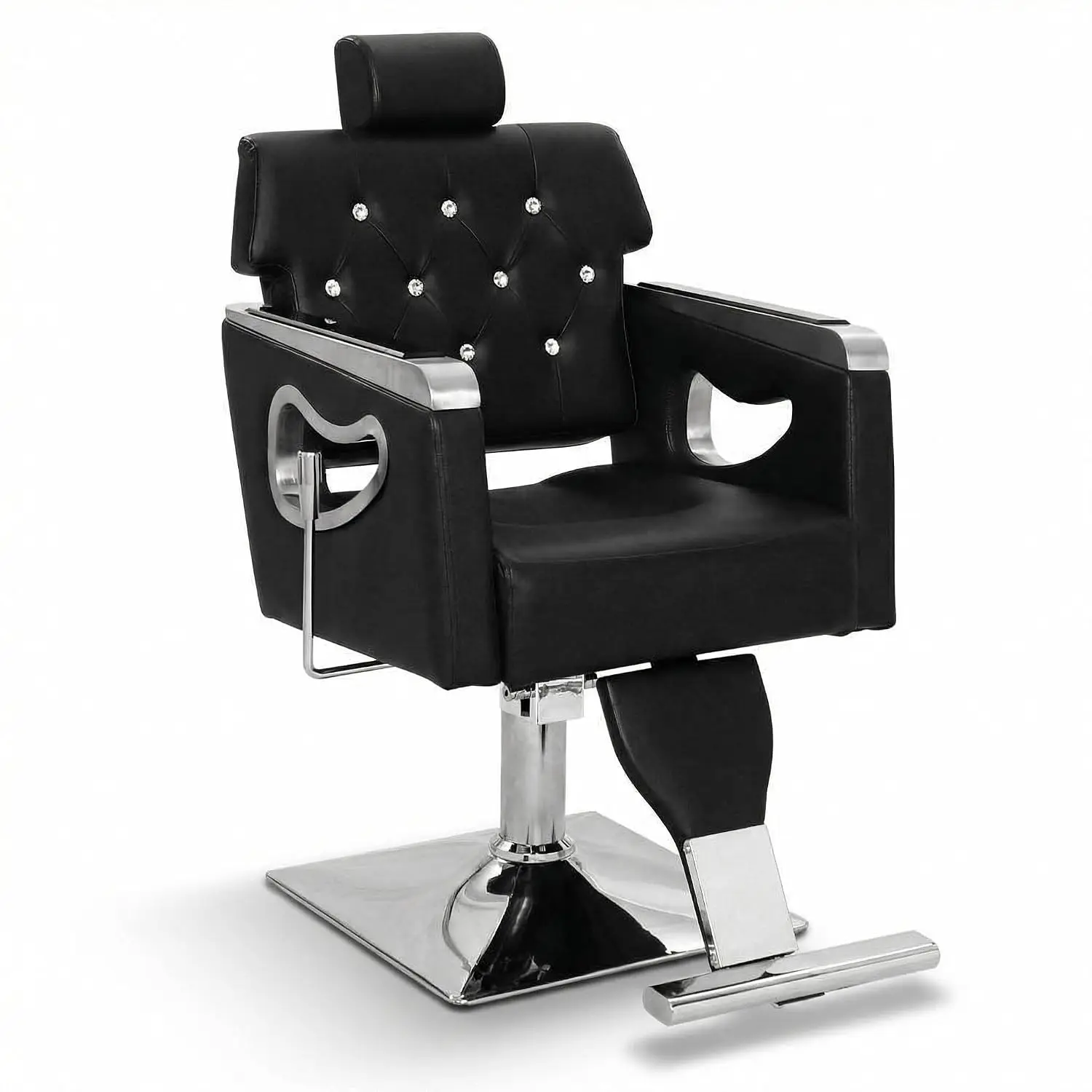 Hydraulic Barber Chair Heavy Duty Reclining Salon Chair 360° Swivel Adjustable Headrest Footrest 500 lbs, Customized