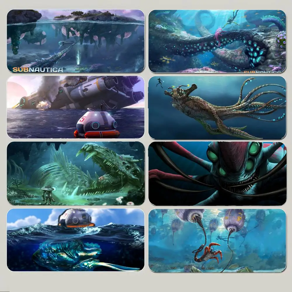 Game S-Subnautica 2 Mouse Pad Large Gaming Mousepad with Thick Stitched Edge Non-Slip Desk Mat