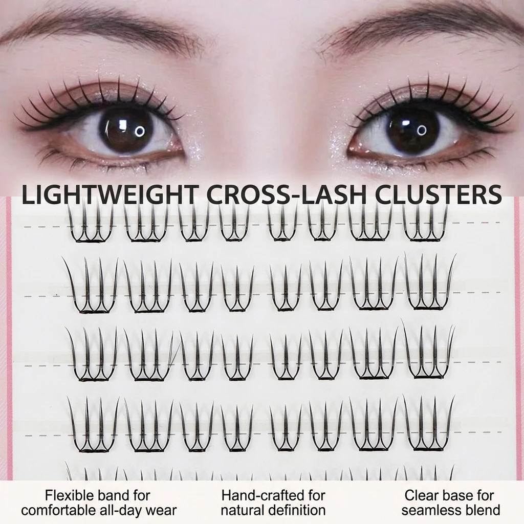 Soft Synthetic Fiber Thin Strip False Eyelashes for Various Eye Shapes